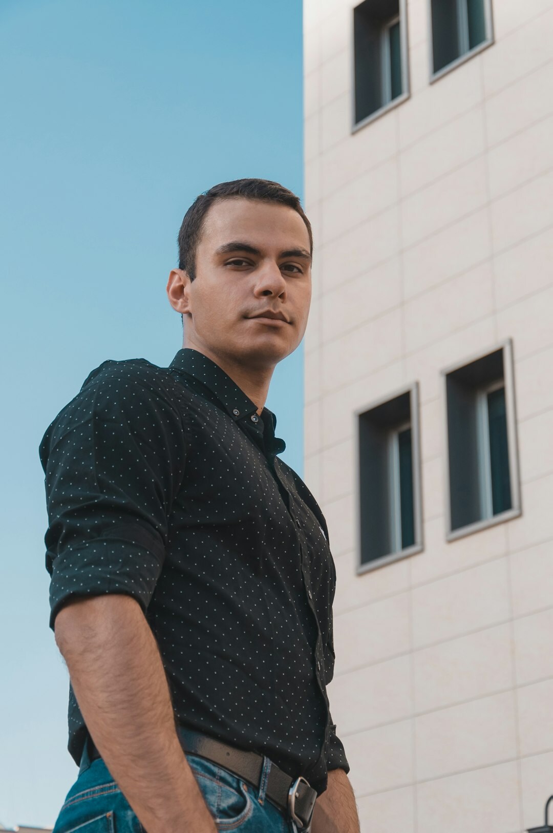 Portrait of Danish male journalist and interviewer